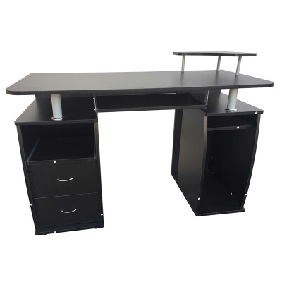 

Black Home Office Computer PC Desk Table Work StationOffice Home Raised Monitor&Printer Shelf Furniture