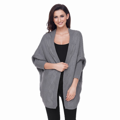 

Cardigan long sleeve warm casual rib knit sweater coat womens