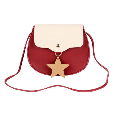 

Flap Star Cute Women Leather Shoulder Bags Casual Patchwork Messenger Bags