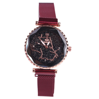 

Magnet watch female lazy Milan buckle net with shaking sound with the stylish quartz watch