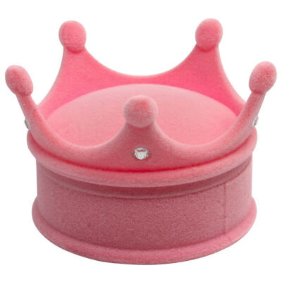 

Solid Color Jewelry Storage Boxes Velvet Lady Ring Crown Organizer Case Romantic Earring Ring Gift Display Box