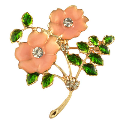 

New Fashion Imitation Plum Blossom Pin Drip Crystal Brooch For Women Jewelry Gift