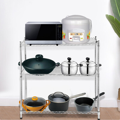 

Siaonvr 3 Tier Shelving With Adjustable Shelves And Leveling Feet Storage Rack