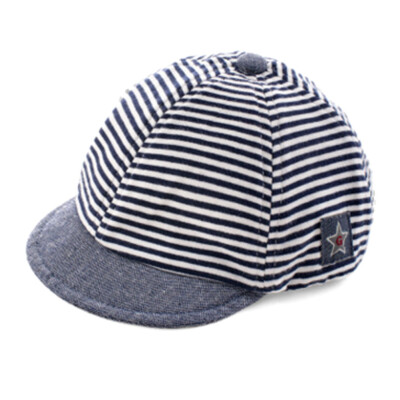 

Baby Baseball Cap Striped Sun Hat Brim Sun Protection Bow Hat Flat Top Cap