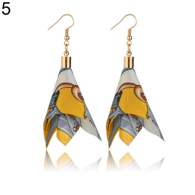 

Fashion Women Multicolor Printed Scarf Fabric Cloth Dangle Earrings Jewelry Gift