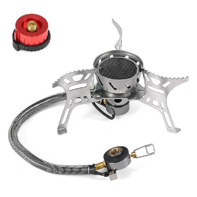

3500W Windproof Camping Stove with Gas Cartridge Adapter For Outdoor Camping Hiking Traveling