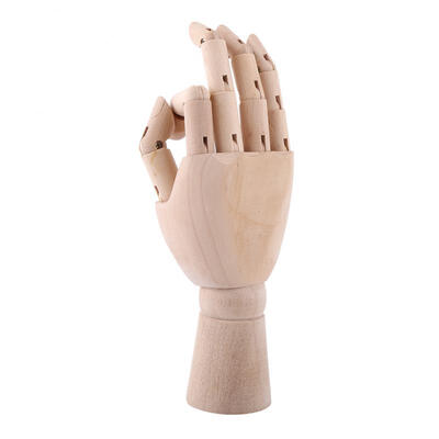

Greensen 1pc Wooden Right Hand Model Articulated Jointed Palm Artist Sculpture