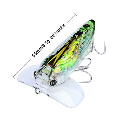 

1PCSlot 55mm 85g Fishing Crank Lure Minnow Hard Bait with 2 Fishing Hooks Fishing Tackle Lure 3D Eyes high quantity shock