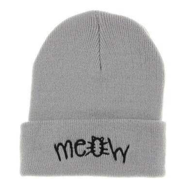 

MEOW Cap Winter Casual Hip Hop Hats Knitted Wool Skullies Beanie Warm Hat