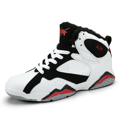 

Autumn&winter mens Korean version of the trend of sports shoes mens casual cotton shoes couple plus velvet warm running student basketball shoes