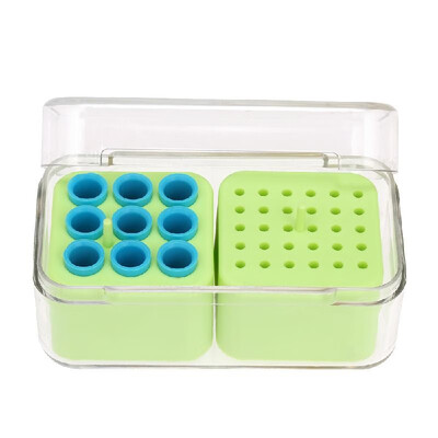 

Dental Grinding Head Holder Plastic Dental Bur Stand Organizer Container Dental Drill Bit Holder Multi-functional
