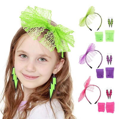 

3 Colors 80S NEON Fancy Dress Women Dress Party Nightclubs Band Performances
