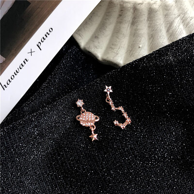 

Aretes de mujer modernos 2018 new design star moon pendant earrings fashion wild minimalist jewelry Korean earrings for women