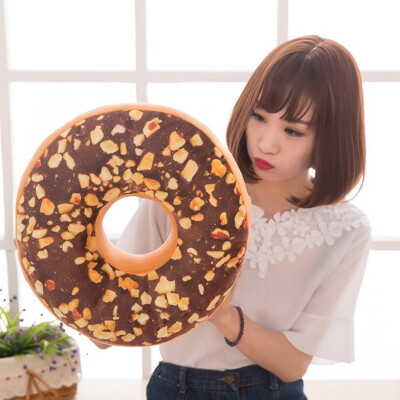 

〖Follure〗Soft Plush Pillow Stuffed Seat Pad Sweet Donut Foods Cushion Cover Case Toys A