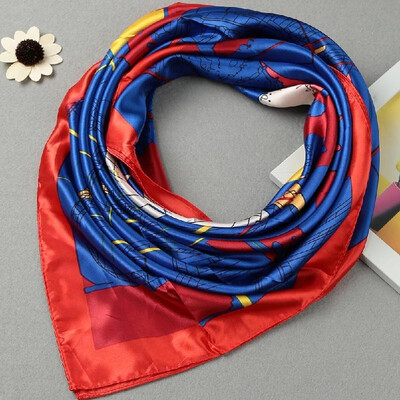 

New Fashion Women Square Scarf Amusement Park Print Headband Kerchief Chic Shawl Pashmina