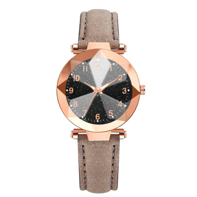 

Luxury Starry Sky Watch Women Clock Ladies Leather Strap Wristwatches Fashion Quartz Watches Bayan Kol Saati Montre Femme 2019