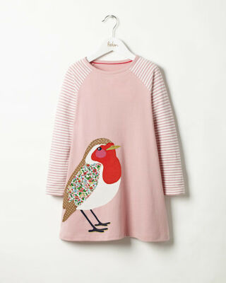 

Toddler Baby Girls Kids Autumn Clothes Long Sleeve Party Bird Tops T-Shirt Dress