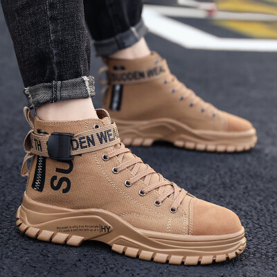 

Autumn Korean version of mens shoes sports leisure high-top canvas shoes in the summer tide shoes