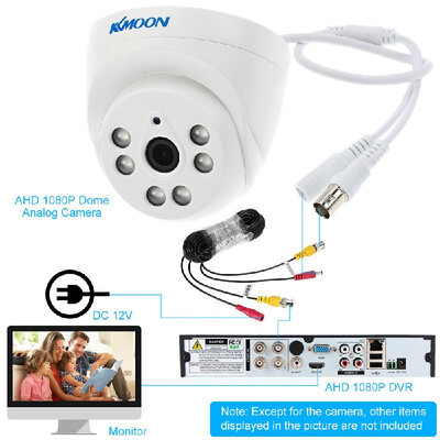 

KKmoon 1080P 20MP Dome AHD Surveillance Camera Analog CCTV Security Indoor 36mm 6 Array IR LEDS Night Vision 13 CMOS IR-CUT P