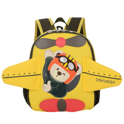 

Cute Baby school casual fashion teenager shoulder Boy Girl Cartoon Bear Backpacks Toddler Oxford Airplane Design Preschool Bags