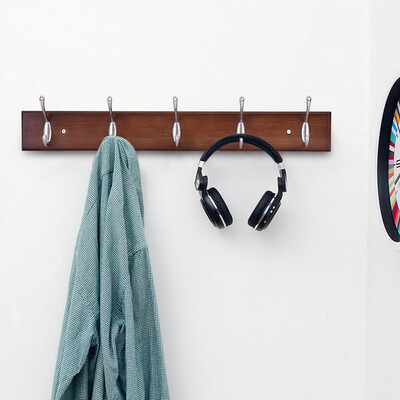 

Siaonvr 5-Hook Wall Mounted Space-Saving Coat Rack