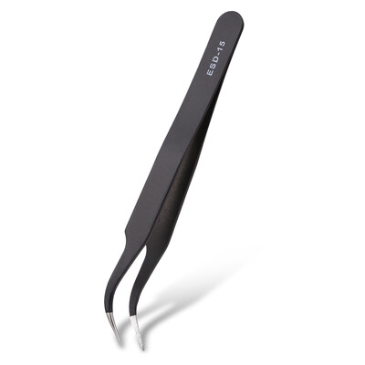 

ESD - 15 Anti-static Stainless Steel Curved Fine Tip Tweezer Repair Tool