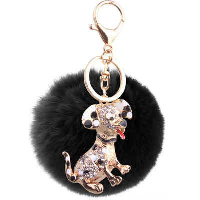

Dog year 12 Zodiac Rex Rabbit fur ball puppy pendant New plating alloy key chain bag ornaments