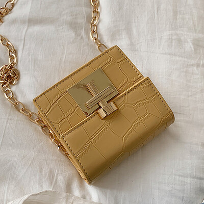 

2019 oblique straddling female students new sense of foreign temperament French minority chic chain square bag
