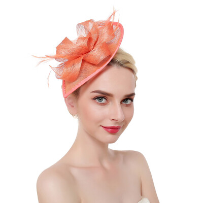 

Feathers Headband Clip Fascinator Hat Wedding Race Royal Ascot Head Accessory