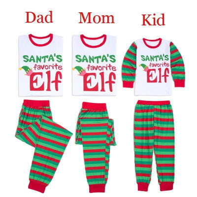 

USA Santa&39s Favorite ELF Family Matching Christmas Sleepwear Nightwear Pyjamas