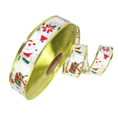 

Siaonvr 10m Long Santa Snowman Christmas Ribbon Christmas Tree Garland Decoration