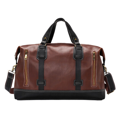 

Retro Crazy Horseskin Travel Bag Large Capacity Handbag Cortical Travel Bag Dry-wet Separation Fitness Bag Fashion Male