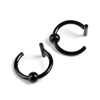 

Non-Piercing Fake Spring Septum Nose Lips Ear Ring Hoop Clip on Jewelry