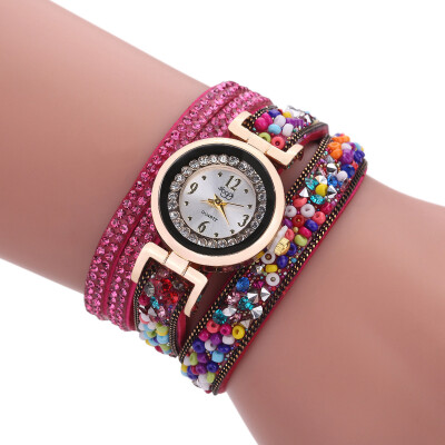 

Explosion models colorful stone winding female bracelet watch diamond winding ladies quartz watch