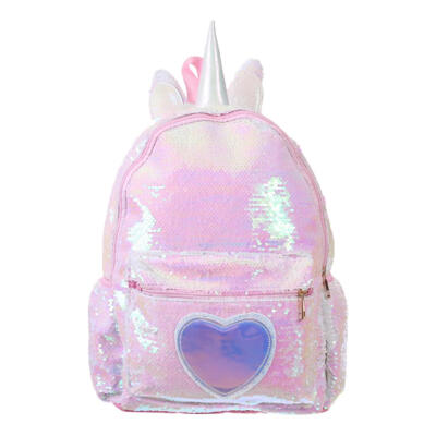 

Cute Heart Sequins Travel Backpacks Women Glitter Shoulder School Bags