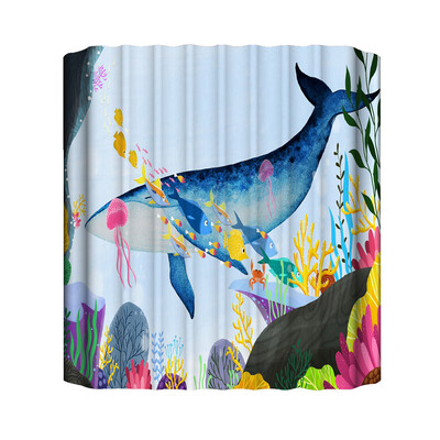

Toponeto New Waterproof Shower Curtain with 12 Hooks 3D Printed Bathroom Polyester