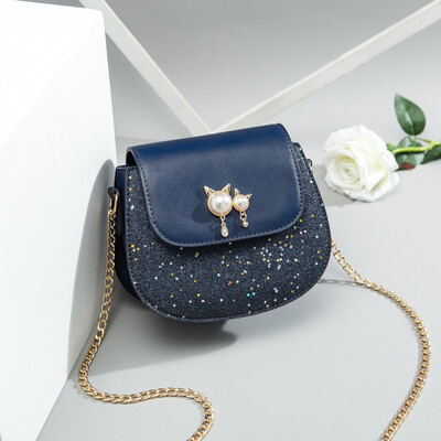 

Ins chain small summer saddle bag fashion Joker small fresh shoulder Messenger bag womens bag
