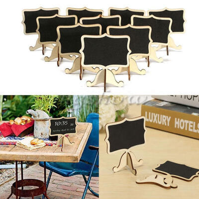 

10Pcs Mini Wooden Chalkboard Blackboard Message Table Wedding Party Decor KLL