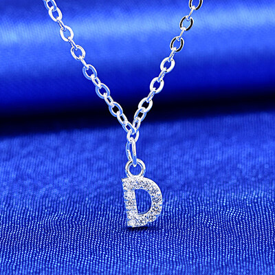 

Sale 1PC Women Girls 26 Letter Pendant Necklace Graceful Unique Adjustable Silvery Letter Pendant Necklaces