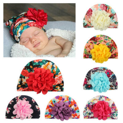 

UK Princess Baby Newborn Infant Girls Flower Hat Cap Elastic Headband Hair Band