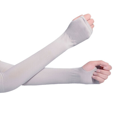 

1 Pair Unisex Summer Silk Ice Outdoor Sports Cycling Bike Bicycle Uv Sun Protection Arm Sleeve Gardening Protect Sleeve