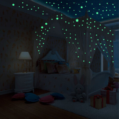 

〖Follure〗Glow In Dark Wall Ceiling Moon Stars Stickers Wall Stickers Night Kid Home Decor