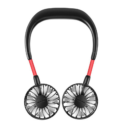 

Neckband Fan USB Rechargeable Wearable Aromatherapy Fans Home Use Office Sports Dual-Head Mini Portable Handsfree Fan