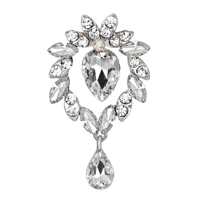 

Fashion Water Drop Crystal Rhinestone Brooches for Women Brooch Pins Jewelry Wedding Party Decoration