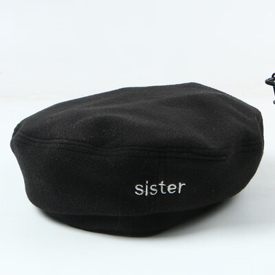 

Hat womens autumn&winter Korean version of the net red beret Japanese fisherman hat casual embroidery letter shotomy ins cap