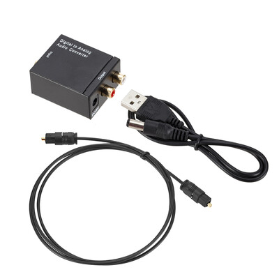 

Digital to Analog Audio Converter Audio Switch Box Optical to RCA AV Switcher Selector Box Coaxial Toslink
