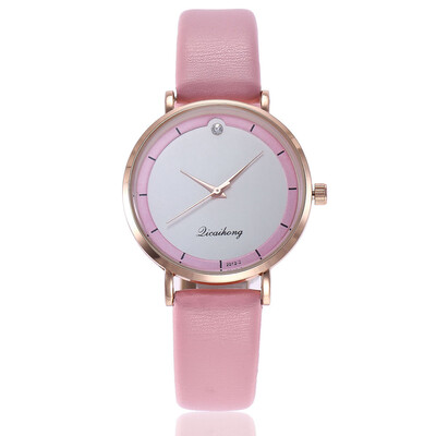 

Korean fashion ladies belt diamond watch simple engraved
