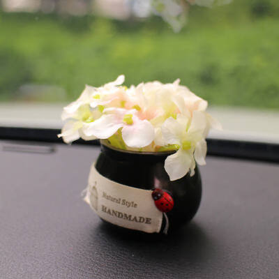 

Car Simulation Plant Ornaments Lovely Green Plant Chrysanthemum Rose Lavender Car Decor