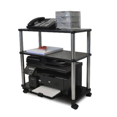 

Rolling Office Cart Printer Machine Computer Mobile Table Laptop Organizer Fax