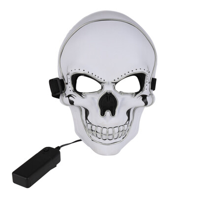 

Halloween EL Wire Light Up Mask Scary Skull Shaped Mask For Adult Halloween Party Cosplay Costume Supplies